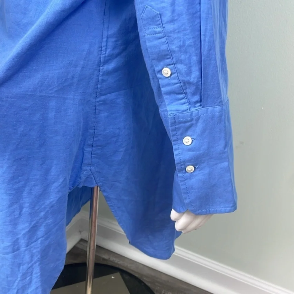 J. Crew blue button down coverup small